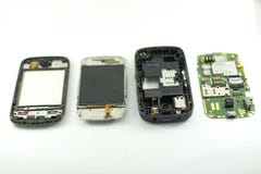 El teléfono móvil desmonta fotos de archivo libres de regalías El teléfono móvil desmonta fotos de archivo libres de regalías