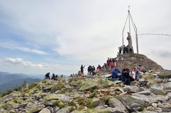 El top de la montaña imagen de archivo libre de regalías El top de la montaña imagen de archivo libre de regalías