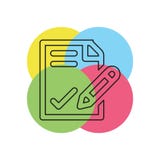 El vector firma el ejemplo del contrato, negocio ilustración del vector El vector firma el ejemplo del contrato, negocio ilustración del vector