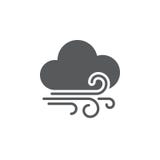 El viento y las nubes resisten al icono aislado en el fondo blanco Ilustración del vector Foto de archivo libre de regalías El viento y las nubes resisten al icono aislado en el fondo blanco Ilustración del vector Foto de archivo libre de regalías