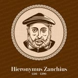 El †1516 de Hieronymus Zanchius “1590 era un clérigo y un educador protestantes italianos de la reforma que influenciaron el de stock de ilustración El †1516 de Hieronymus Zanchius “1590 era un clérigo y un educador protestantes italianos de la reforma que influenciaron el de stock de ilustración