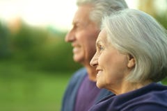 Elderly couple at nature royalty free stock photos Elderly couple at nature royalty free stock photos