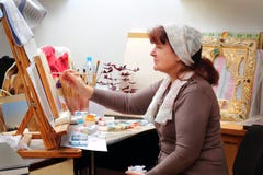 Elderly Female Icon Painter
