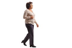 Elderly woman walking Royalty Free Stock Photo Elderly woman walking Royalty Free Stock Photo