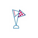 Elections, flags outline colored icon. Can be used for web, logo, mobile app, UI, UX stock illustration Elections, flags outline colored icon. Can be used for web, logo, mobile app, UI, UX stock illustration