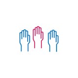 Elections, statistics, hands outline colored icon. Can be used for web, logo, mobile app, UI, UX stock illustration Elections, statistics, hands outline colored icon. Can be used for web, logo, mobile app, UI, UX stock illustration