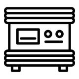 Electric battery charger icon, outline style stock illustration Electric battery charger icon, outline style stock illustration
