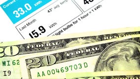 Electric bill statement - Energy expense and finance concept stock footage Electric bill statement - Energy expense and finance concept stock footage