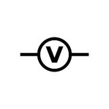 Electric Circuit Voltmeter Flat Vector Icon Stock Photos Electric Circuit Voltmeter Flat Vector Icon Stock Photos