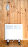 Electric con heater with timer power plug royalty free stock photo Electric con heater with timer power plug royalty free stock photo