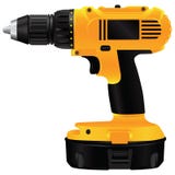 Electric Drill With Battery Royalty Free Stock Photography
