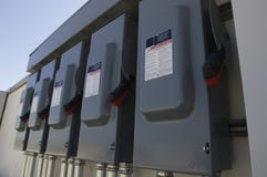 Electrical Breaker Boxes At Solar Power Plant Stock Photos Electrical Breaker Boxes At Solar Power Plant Stock Photos