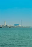 Electrical power plant near the sea, Rayong, Thailand stock photography Electrical power plant near the sea, Rayong, Thailand stock photography