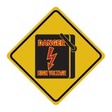 Electrical switch the power voltage symbol, warning sign. Illustration Electrical switch the power voltage symbol, warning sign. Illustration