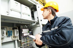 Electrician engineer worker stock photos Electrician engineer worker stock photos