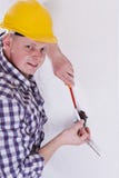 Electrician Installing A Switch Stock Photos Electrician Installing A Switch Stock Photos
