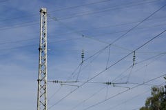 Electricity Pylon For Railways Royalty Free Stock Images Electricity Pylon For Railways Royalty Free Stock Images