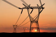 Electricity Pylons Royalty Free Stock Photography