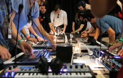 Electronic Music Equipment Testing Stock Photo Electronic Music Equipment Testing Stock Photo