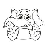 Elefante Carácter Querer-quiere Deseo fuerte Colección grande de elefantes aislados Vector, historieta libre illustration Elefante Carácter Querer-quiere Deseo fuerte Colección grande de elefantes aislados Vector, historieta libre illustration