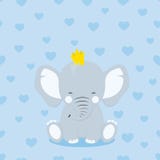 Elefante in corona illustrazione di stock Elefante in corona illustrazione di stock