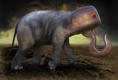 Elefante surreale della fantascienza di fantasia immagini stock Elefante surreale della fantascienza di fantasia immagini stock