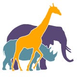 elefantgiraffnoshörning Arkivfoto elefantgiraffnoshörning Arkivfoto