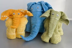 Elefants de la toalla imagen de archivo libre de regalías Elefants de la toalla imagen de archivo libre de regalías