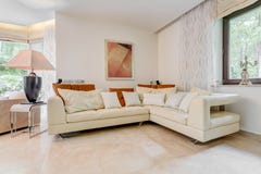 Elegant angled leather sofa royalty free stock photo Elegant angled leather sofa royalty free stock photo