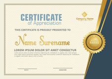 Elegant certificate template with luxury and modern pattern background royalty free illustration Elegant certificate template with luxury and modern pattern background royalty free illustration