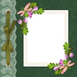Elegant framework on the textile background stock illustration Elegant framework on the textile background stock illustration