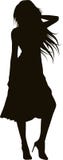 Elegant girl silhouette
