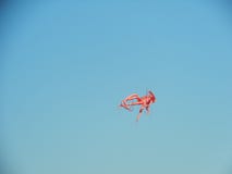 Elegant kite-red octopus soaring in a blue sky royalty free stock photo Elegant kite-red octopus soaring in a blue sky royalty free stock photo