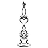 Elegant ljusstake med bränningstearinljuset, blommabild stock illustrationer Elegant ljusstake med bränningstearinljuset, blommabild stock illustrationer