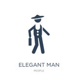 elegant man med resväskasymbolen i moderiktig designstil elegant man med resväskasymbolen som isoleras på vit bakgrund elegant ma stock illustrationer elegant man med resväskasymbolen i moderiktig designstil elegant man med resväskasymbolen som isoleras på vit bakgrund elegant ma stock illustrationer