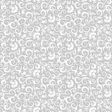 Elegant seamless floral background, shades of gray