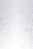 Elegant Silver and White Bokeh Sparkle Confetti Background