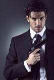 Elegant spy portrait stock images Elegant spy portrait stock images