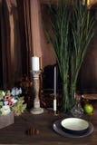 Elegant table setting stock image Elegant table setting stock image