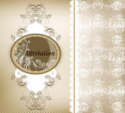 Elegant wedding invitation card with lace stock illustration Elegant wedding invitation card with lace stock illustration