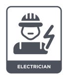 Elektrikerikone in der modischen Entwurfsart Elektrikerikone lokalisiert auf weißem Hintergrund Elektrikervektorikone einfach und stock abbildung Elektrikerikone in der modischen Entwurfsart Elektrikerikone lokalisiert auf weißem Hintergrund Elektrikervektorikone einfach und stock abbildung