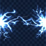 Elektrolossing met bliksemstraal die op geruite transparante vectorillustratie wordt geïsoleerd als achtergrond royalty-vrije illustratie Elektrolossing met bliksemstraal die op geruite transparante vectorillustratie wordt geïsoleerd als achtergrond royalty-vrije illustratie