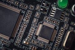 Elektronische ingenieursspaander, de technologie van de computerbewerker De hardware van de microchipcomputer cpu, gedrukte digit Royalty-vrije Stock Afbeelding Elektronische ingenieursspaander, de technologie van de computerbewerker De hardware van de microchipcomputer cpu, gedrukte digit Royalty-vrije Stock Afbeelding