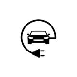 Elektrycznego samochodu Płaska Wektorowa ikona ilustracji Elektrycznego samochodu Płaska Wektorowa ikona ilustracji