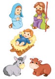 Elementen van de trog, heilige familie royalty-vrije illustratie Elementen van de trog, heilige familie royalty-vrije illustratie