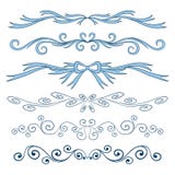 Elementi calligrafici stabiliti di San Valentino illustrazione vettoriale Elementi calligrafici stabiliti di San Valentino illustrazione vettoriale