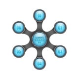 elementi 3d del infographics Cerchi blu con i numeri per il vostro progetto Punti a successo Oggetto astratto del metallo nello s illustrazione vettoriale elementi 3d del infographics Cerchi blu con i numeri per il vostro progetto Punti a successo Oggetto astratto del metallo nello s illustrazione vettoriale
