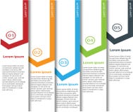 Elementi di progettazione della freccia per il infographics multicolore di affari Vect illustrazione di stock Elementi di progettazione della freccia per il infographics multicolore di affari Vect illustrazione di stock