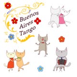 Elementi di progettazione di tango dell'Argentina royalty illustrazione gratis Elementi di progettazione di tango dell'Argentina royalty illustrazione gratis