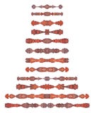 Elementi simmetrici Ornately colorati della decorazione della pagina illustrazione di stock Elementi simmetrici Ornately colorati della decorazione della pagina illustrazione di stock